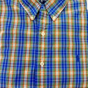 Polo Ralph Lauren Pony Logo Plaid Button Down Shirt Classic Fit Men 15 1/2 32/33